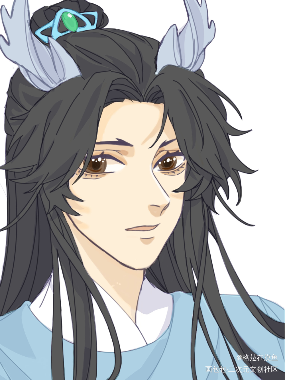 二哥哥？蓝二哥哥？老公！_魔道祖师忘羡绘画作品