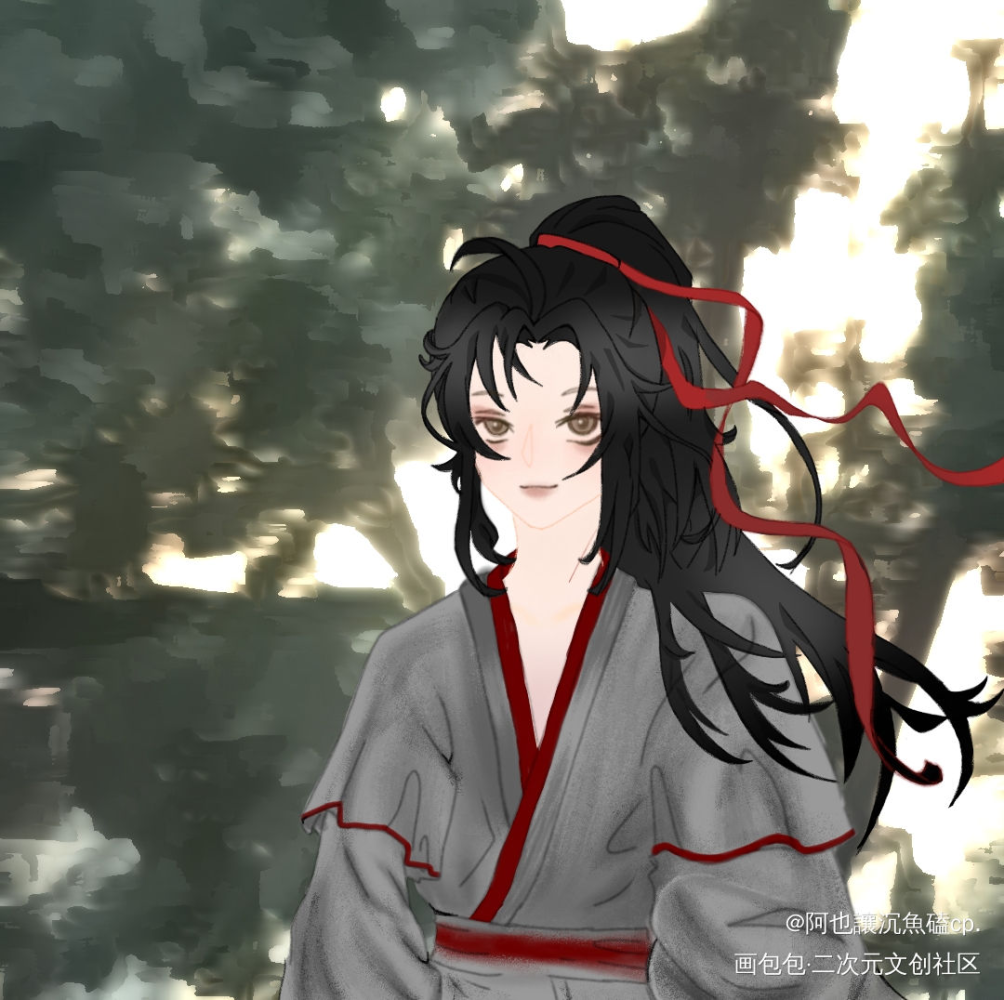 魔道祖师_忘羡魏无羡平涂绘画作品