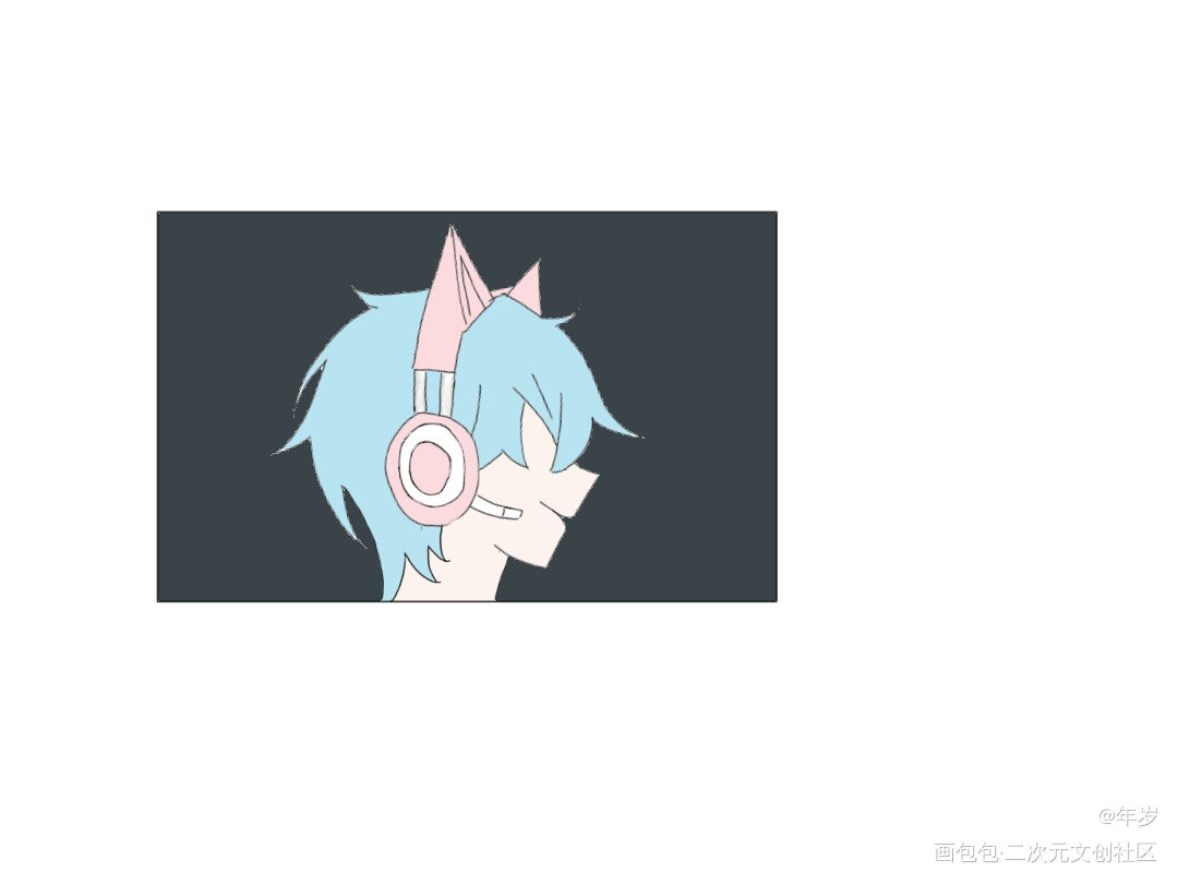 粉红猫耳耳机✪ω✪_我行让我上手绘绘画作品