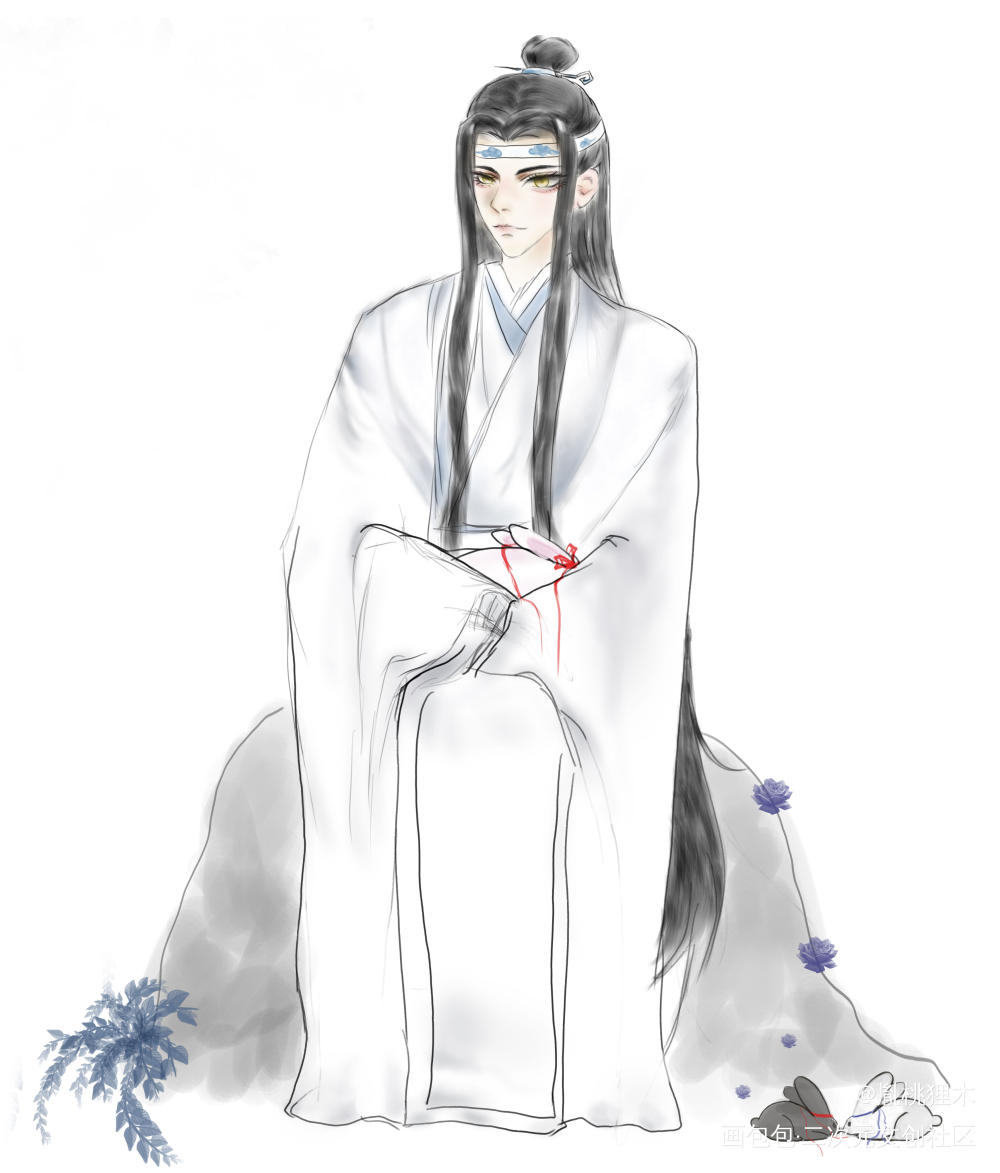 蓝二哥哥～_魔道祖师蓝忘机绘画作品