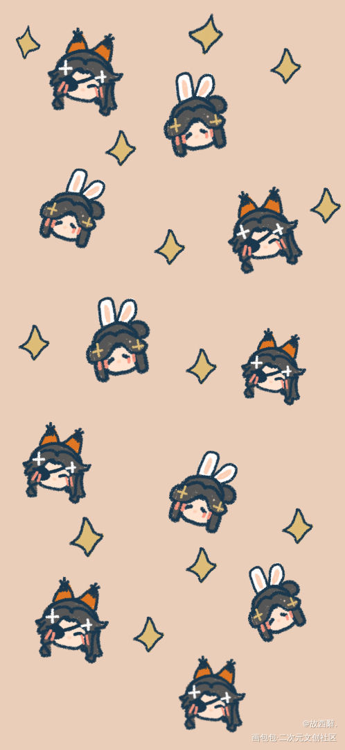 _天官赐福花怜墨香铜臭绘画作品