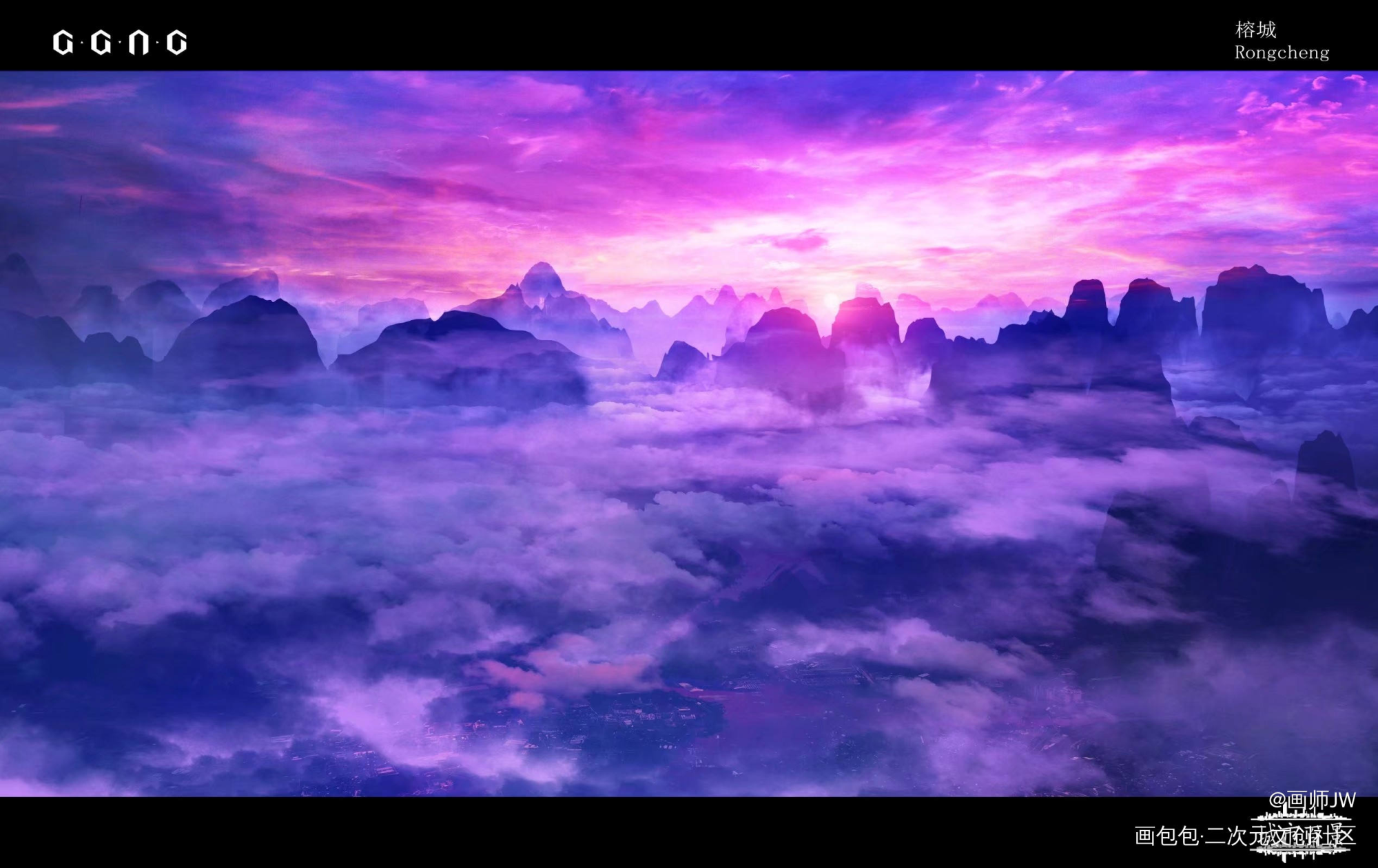 《城市百景》_手绘厚涂日系插画风景板绘插画壁纸绘画原创绘画作品