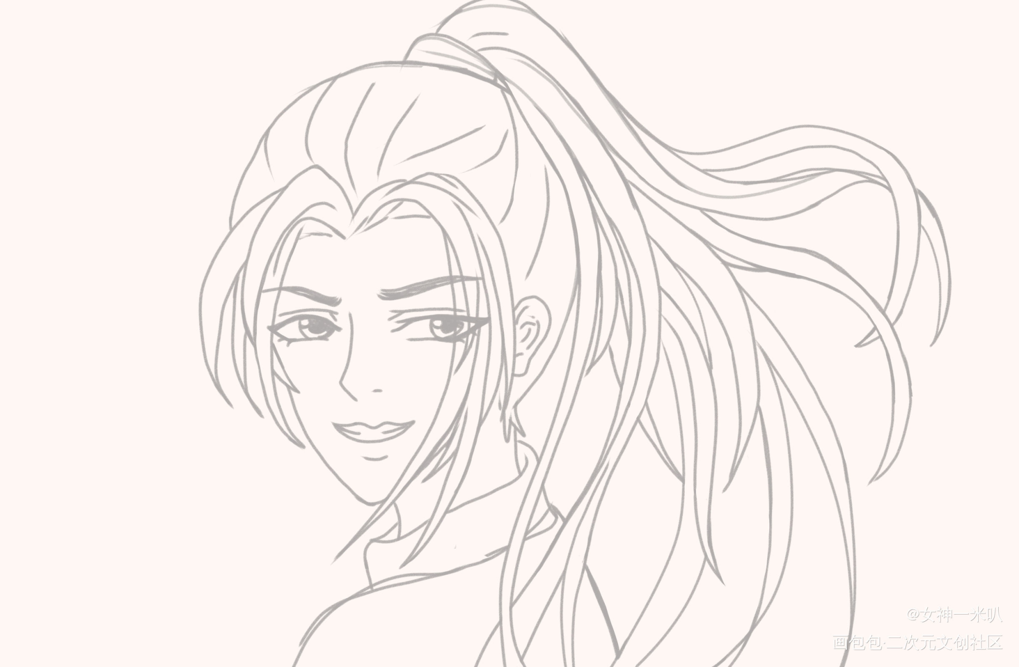 墨燃～_二哈和他的白猫师尊燃晚墨燃摸鱼板绘绘画作品