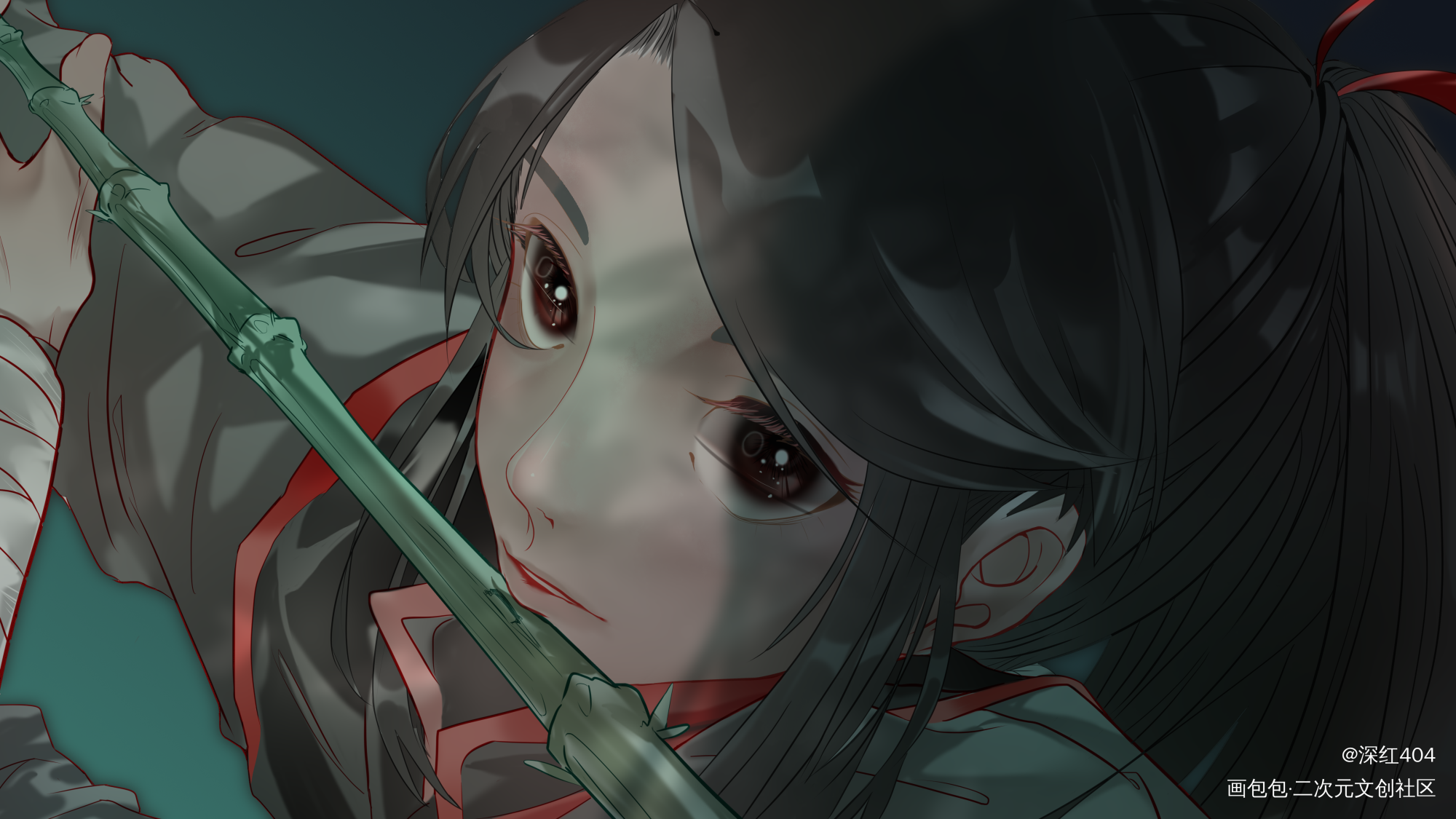 似是故人来_魔道祖师忘羡魏无羡绘画作品