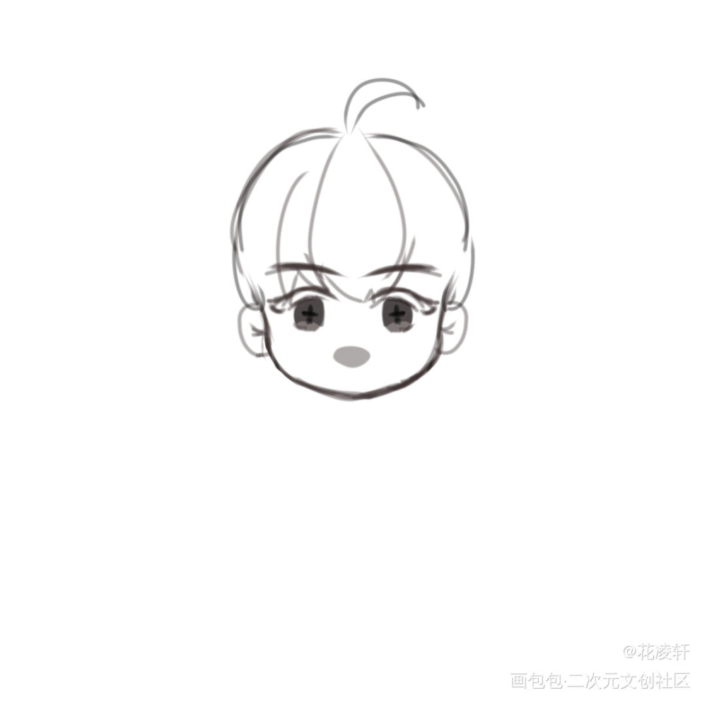 可可爱爱只有脑袋(๑°3°๑）_伪装学渣谢俞绘画作品