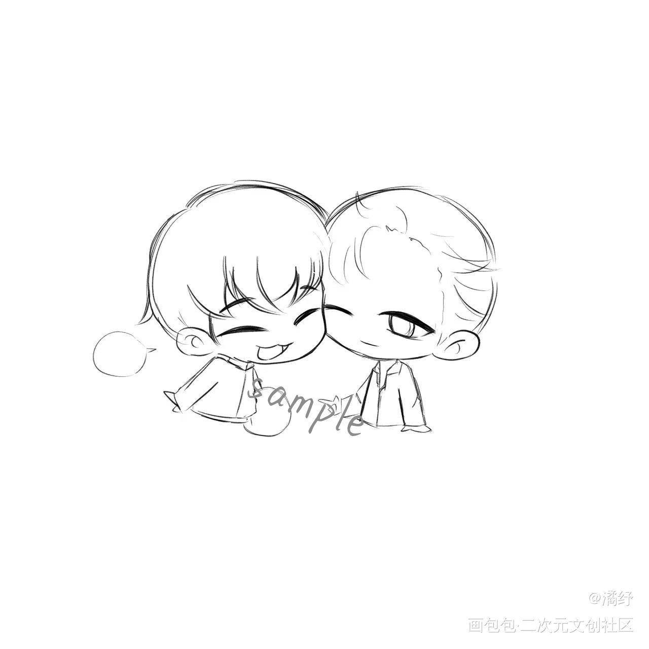 李简贴贴草稿_你却爱着一个傻逼188男团李简约稿绘画作品
