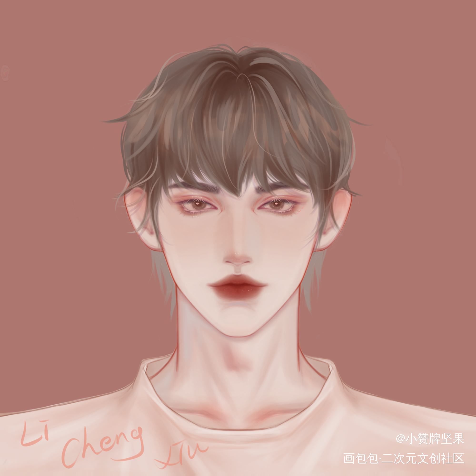 宝贝程秀_娘娘腔188男团群秀李程秀平涂绘画作品