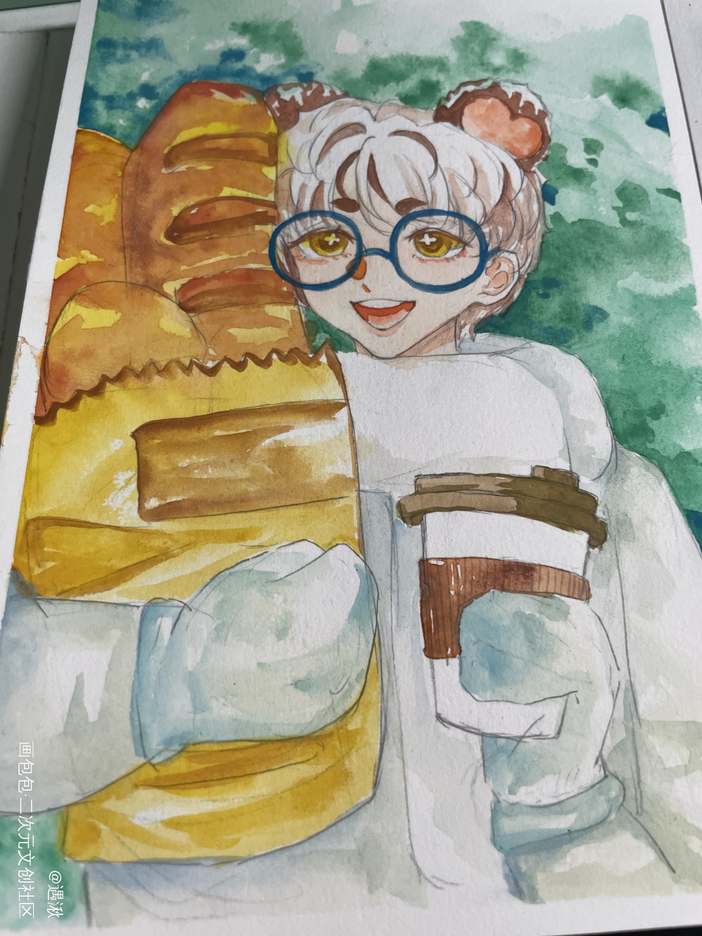 _手绘水彩绘画作品
