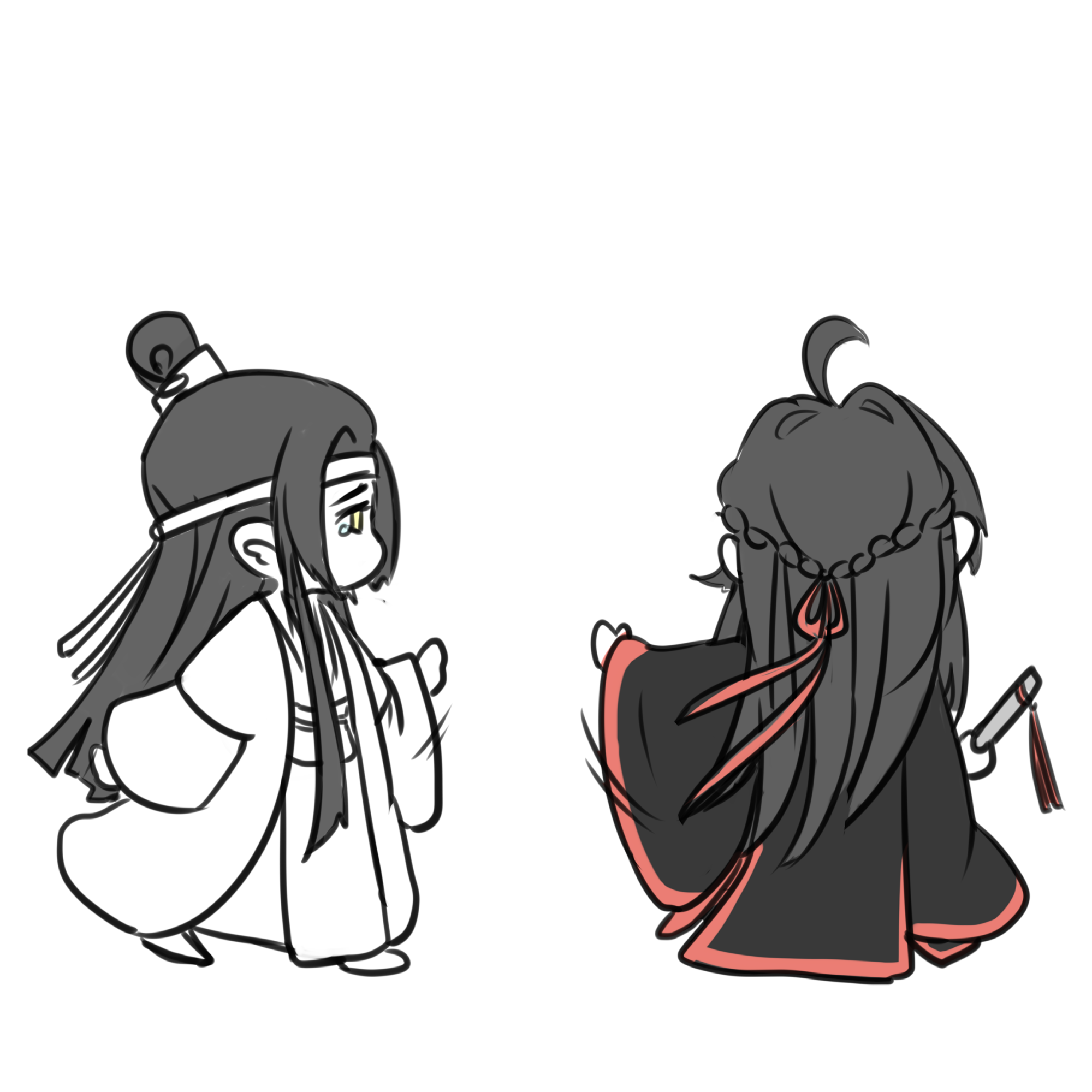 一些陈年合作手书用图3_魔道祖师忘羡Q版绘画作品