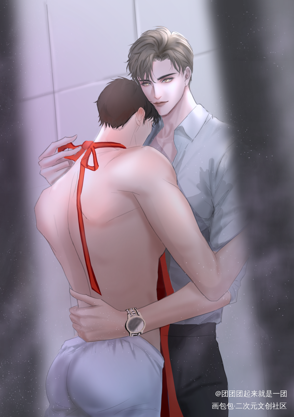 抢着做饭的好老公_老婆孩子热炕头188男团周丁丁小伟周谨行绘画作品