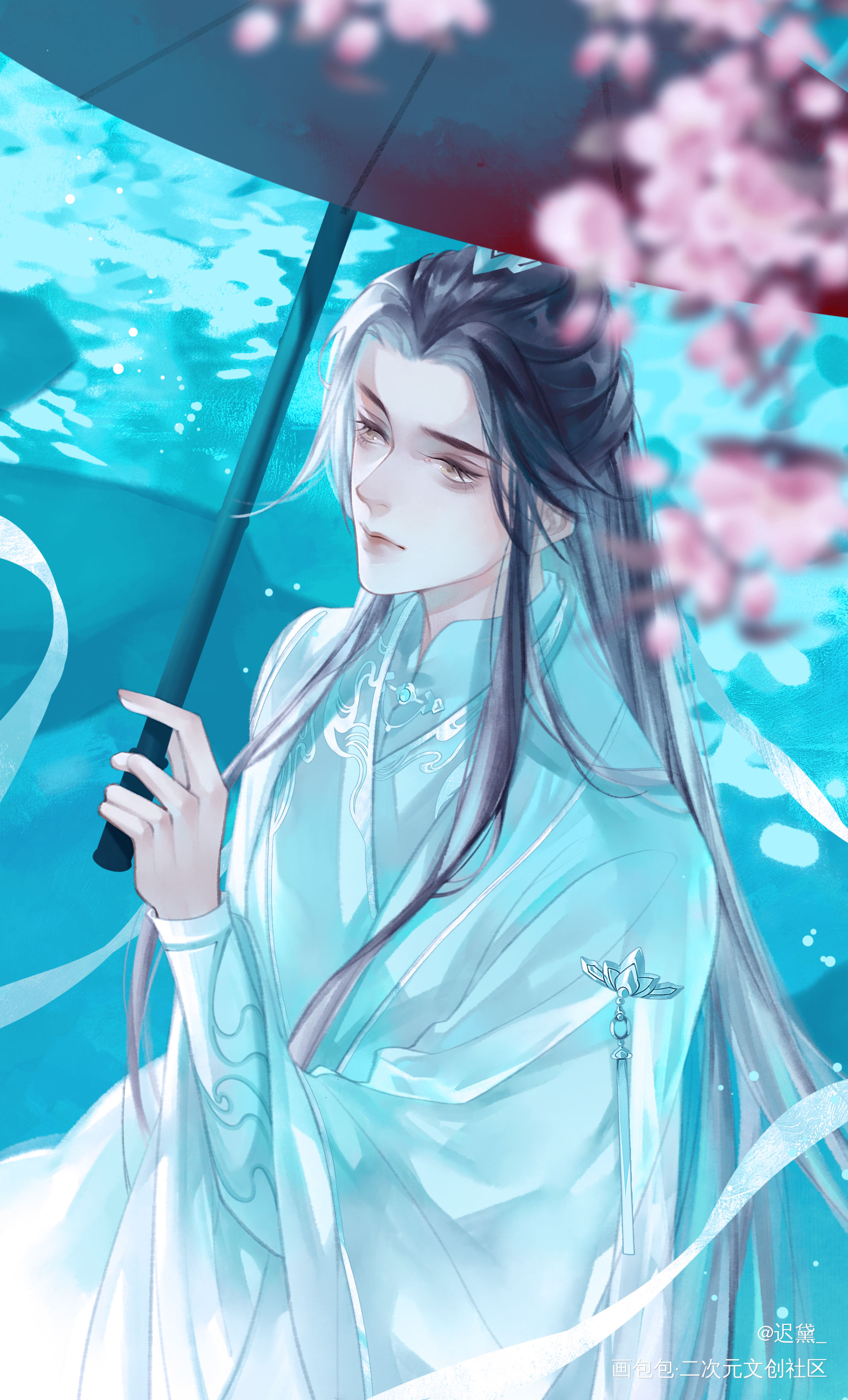 晚宁_二哈和他的白猫师尊楚晚宁古风绘画作品