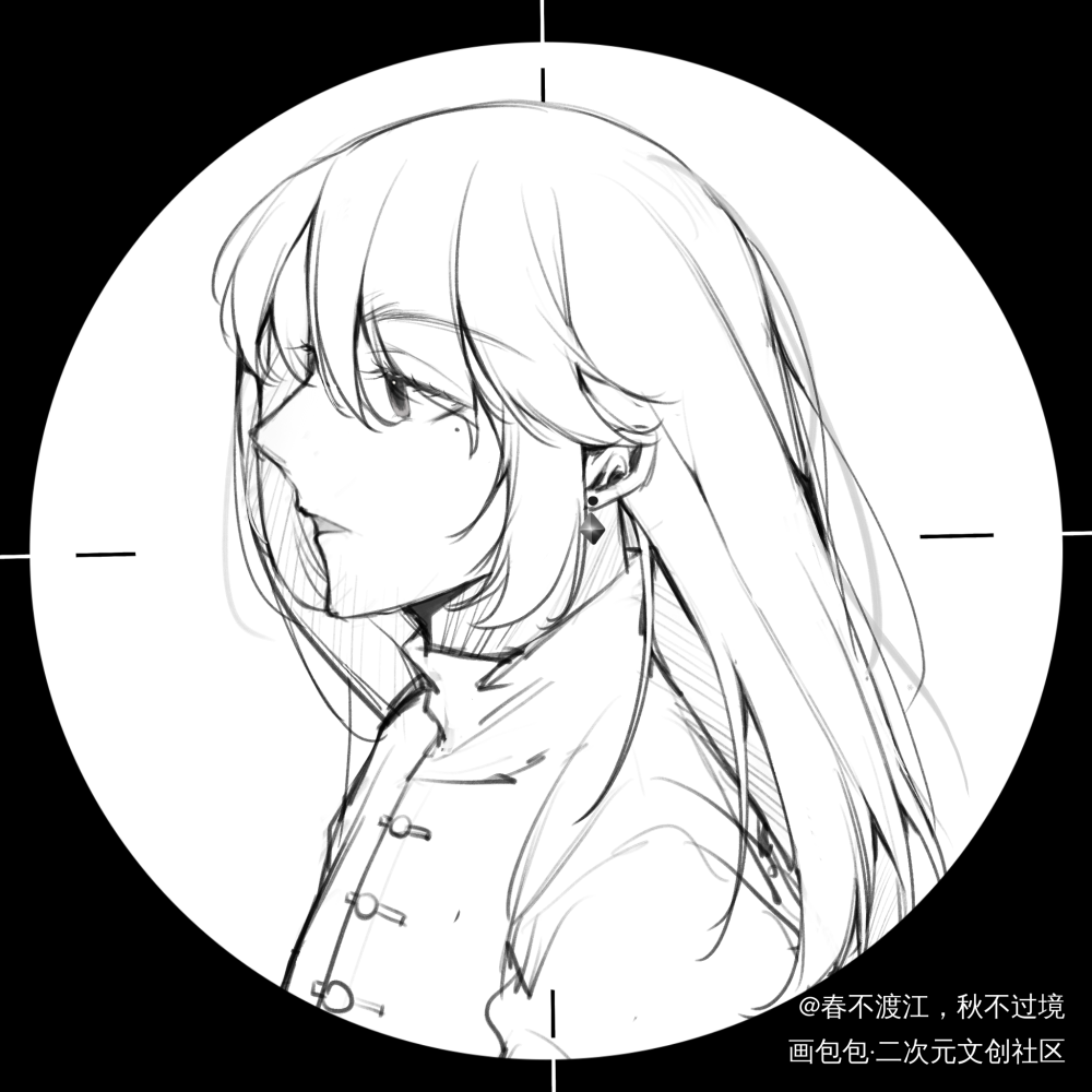 摸鱼_平涂约稿板绘绘画作品