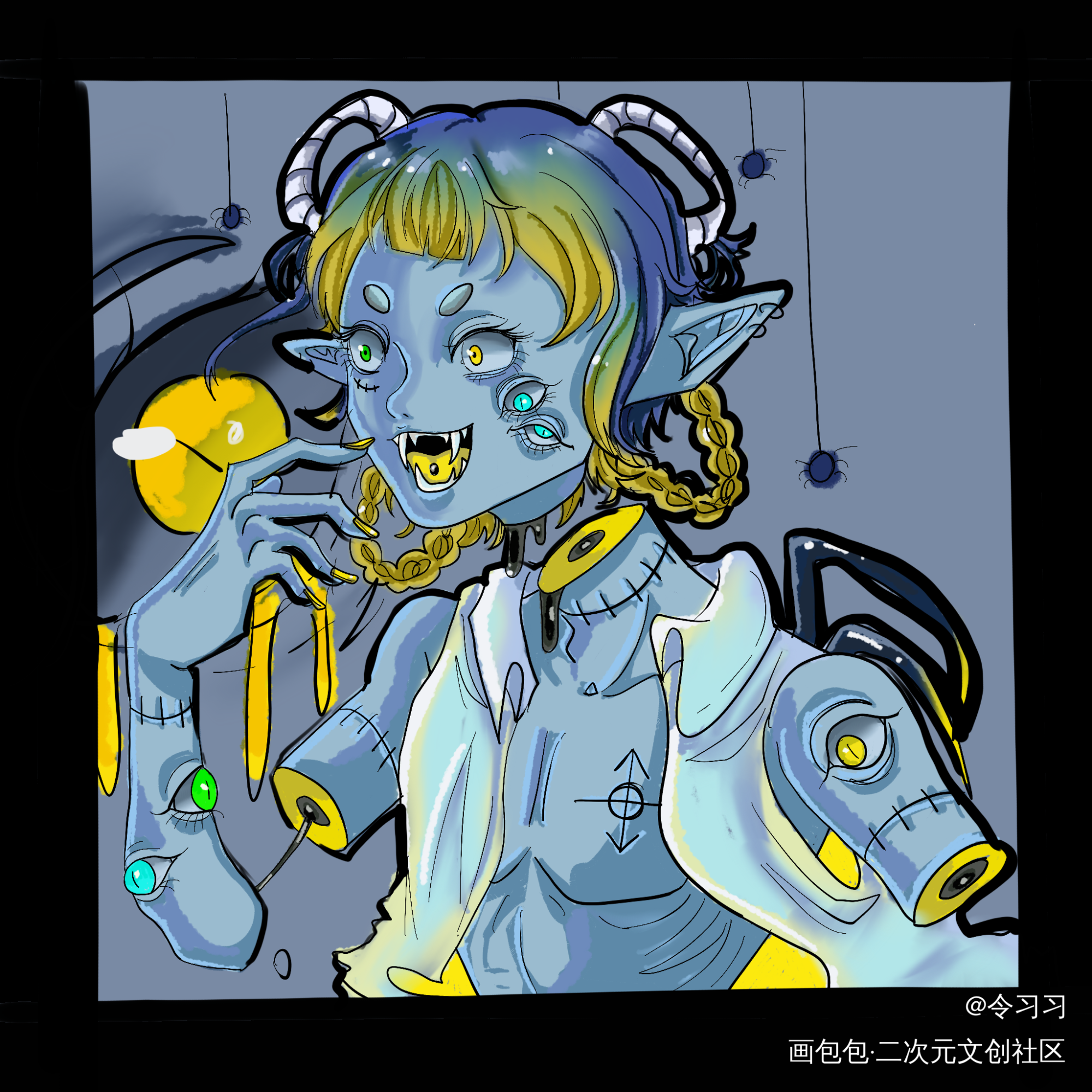 穷疯来约稿（白菜）_令习习随手摸鱼约稿原创绘画作品