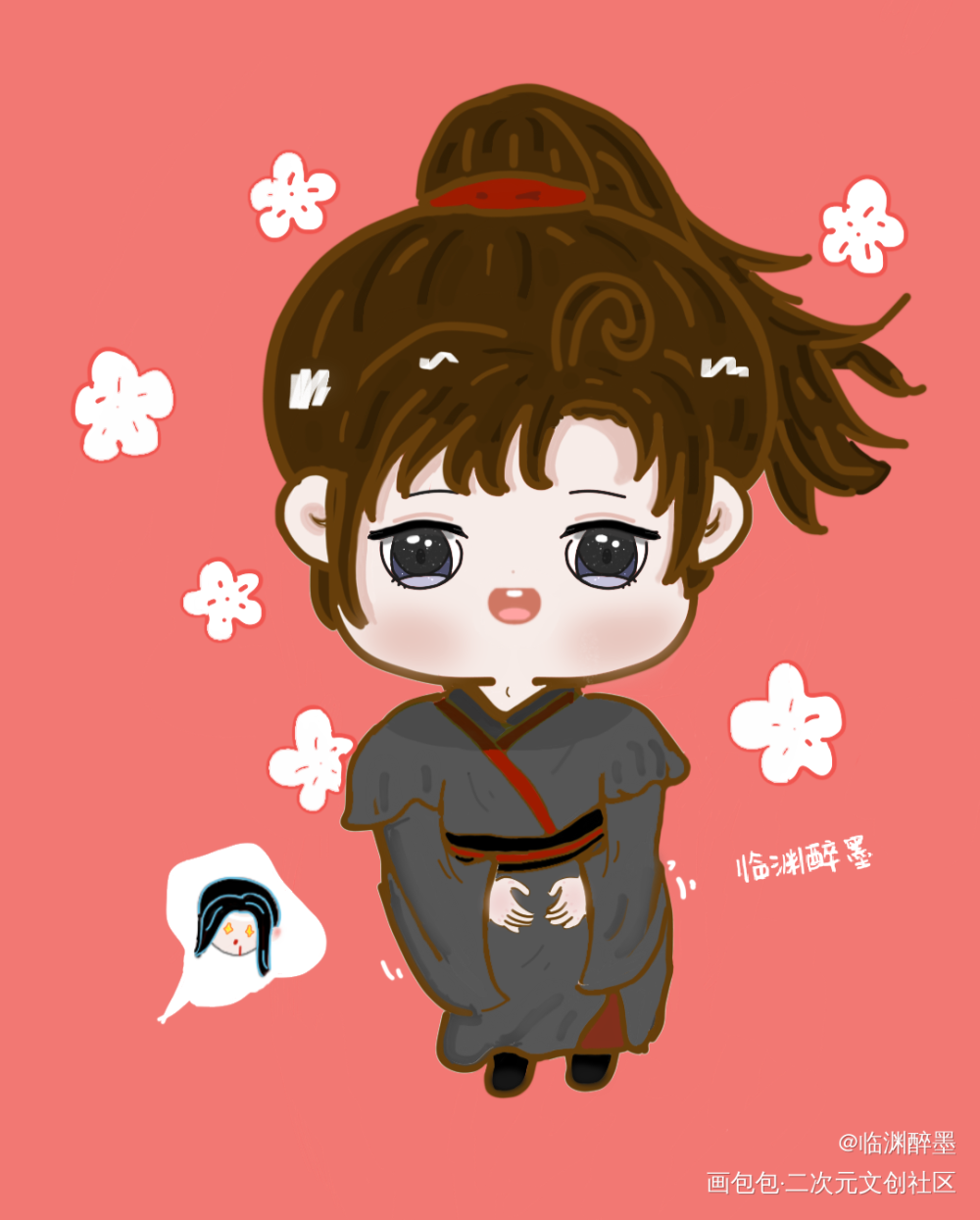 做操的羡羡被某个人看见啦～_魔道祖师忘羡墨香铜臭绘画作品