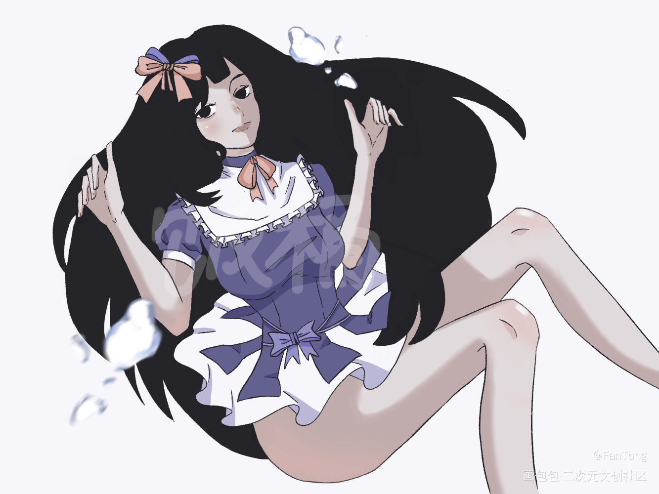累死啦_平涂板绘绘画作品