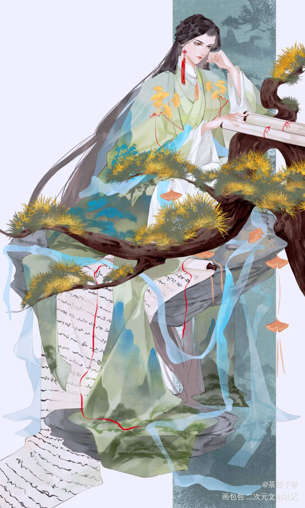 卿琛_古风插画原创oc绘画作品