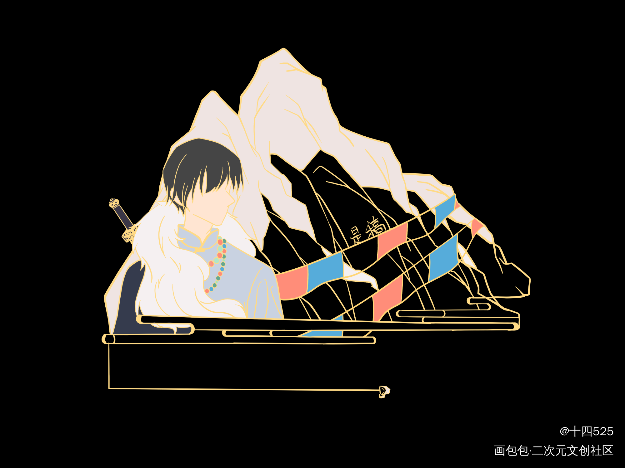 书签，张起灵_盗墓笔记张起灵绘画作品