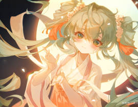 Miku中秋_绘画作品
