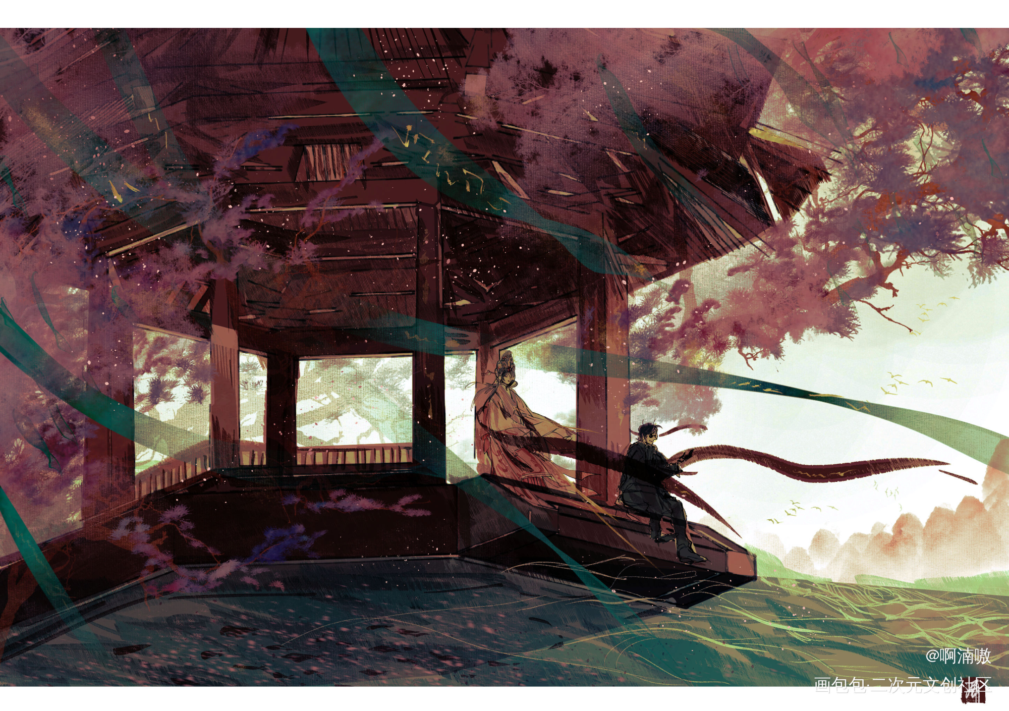 盗笔花黑_盗墓笔记花黑绘画作品