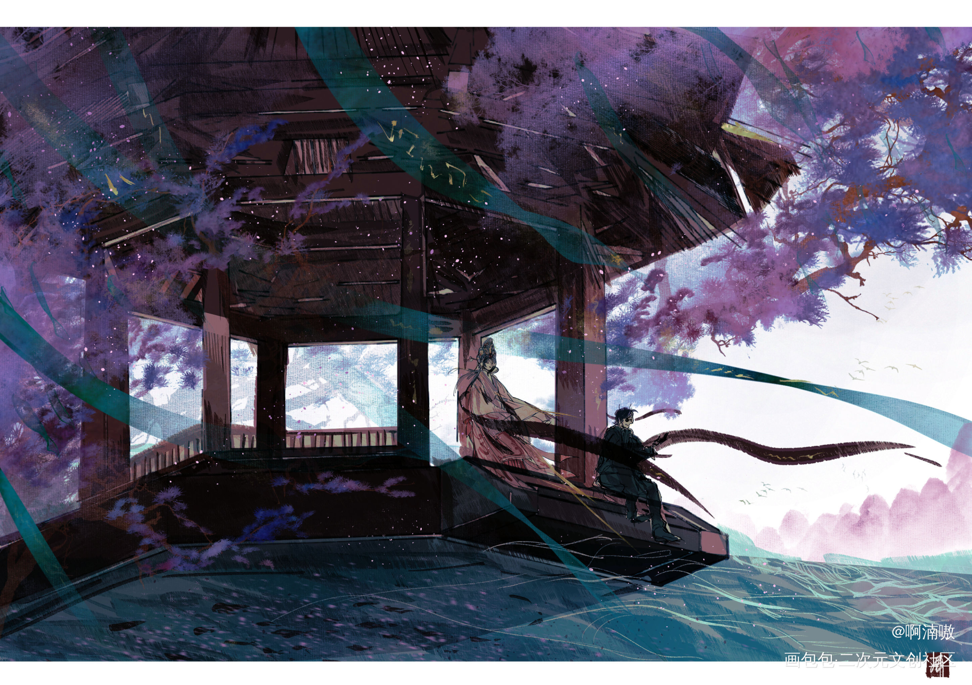 盗笔花黑_盗墓笔记花黑绘画作品