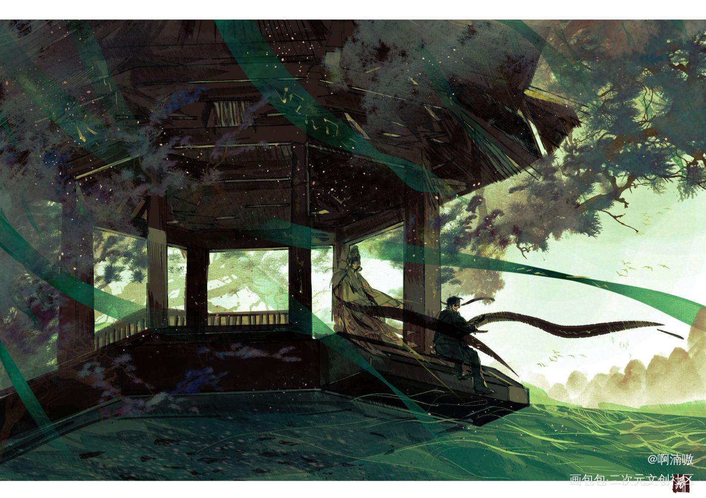 盗笔花黑_盗墓笔记花黑绘画作品