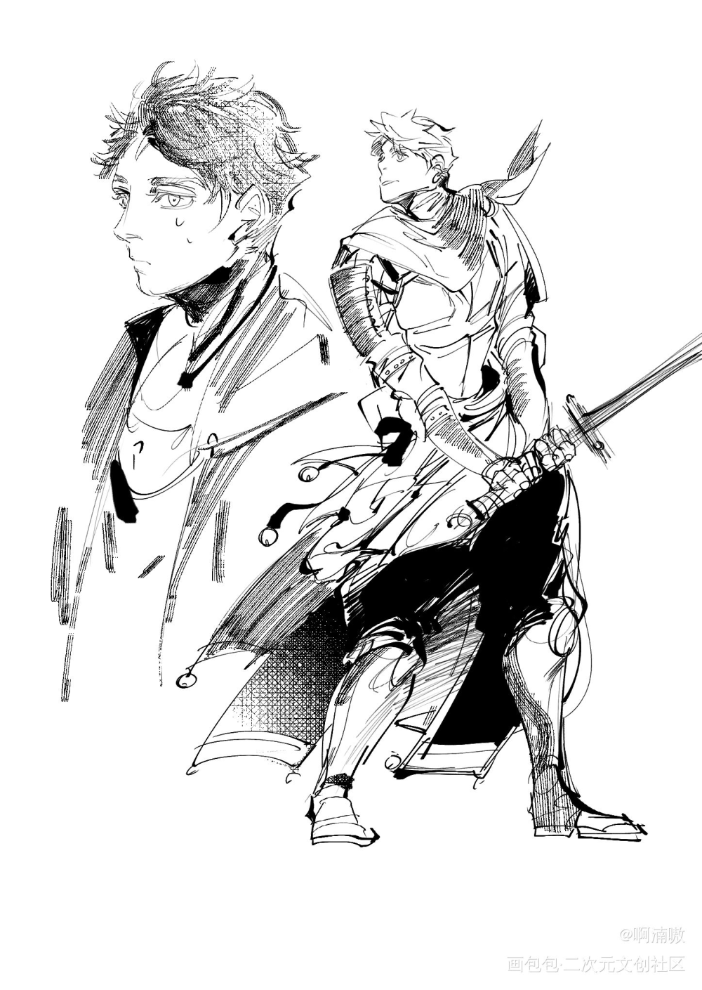 【全职】叶蓝_全职高手叶蓝绘画作品