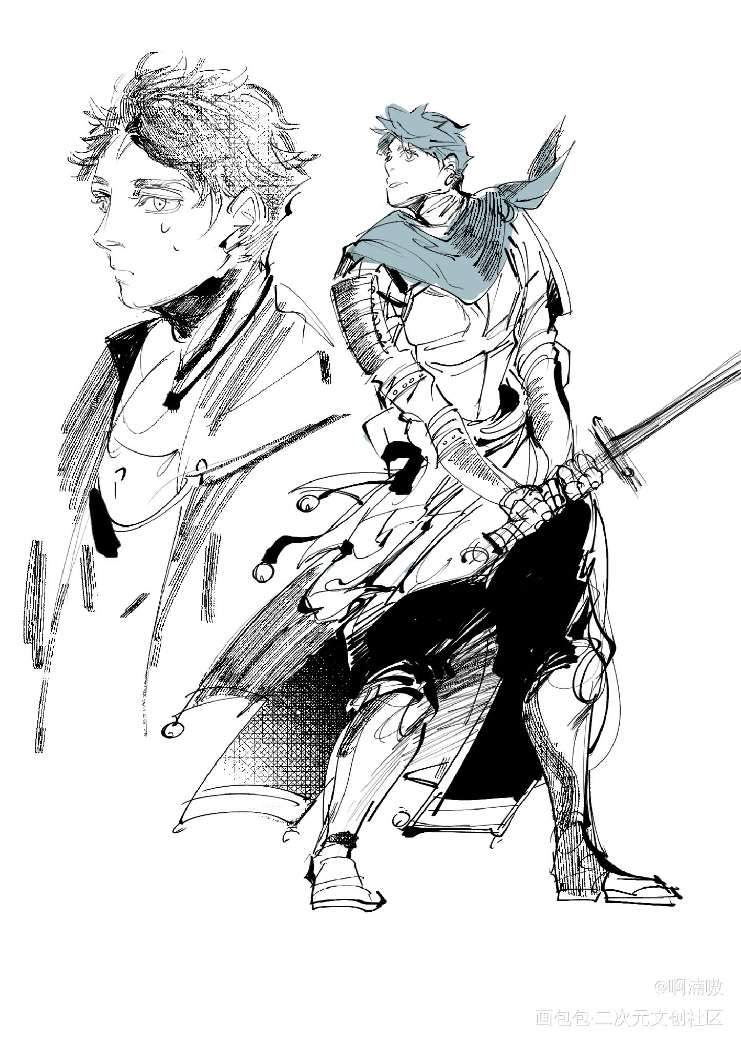 【全职】叶蓝_全职高手叶蓝绘画作品