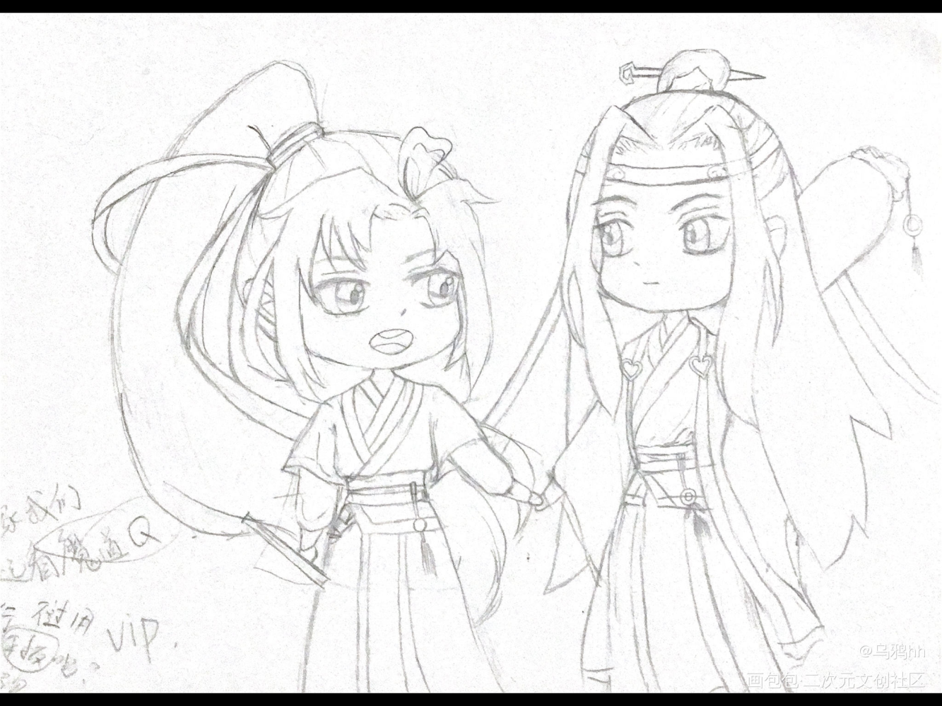 忘羡_魔道祖师忘羡手绘绘画作品