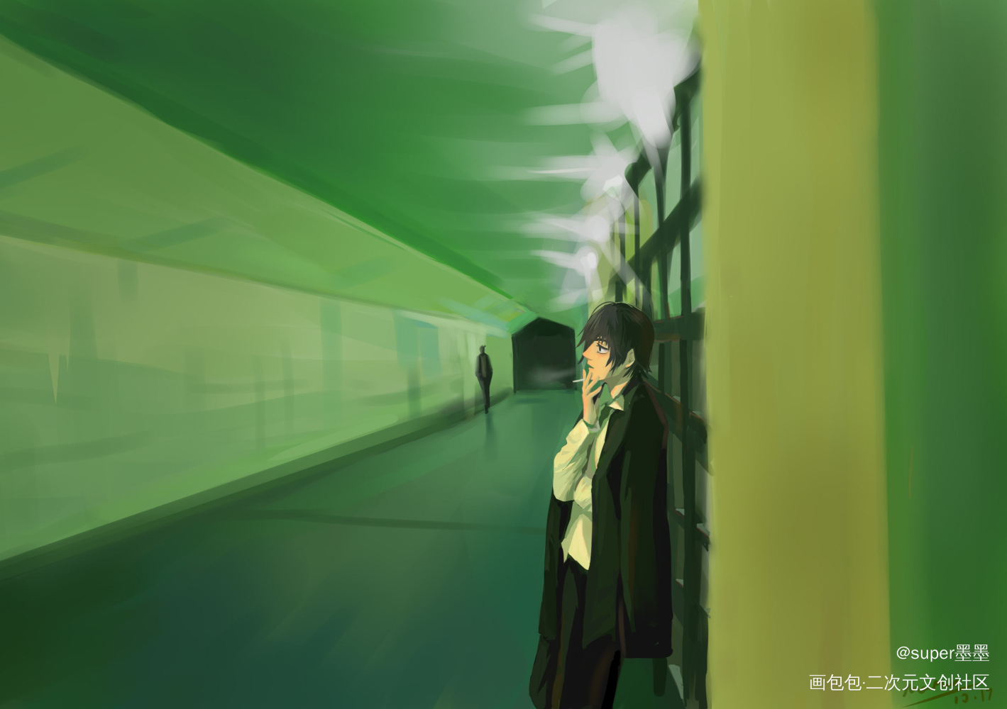 秋…很容易哭_电锯人绘画作品