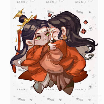 冰秋秋的q版大婚图～_人渣反派自救系统冰秋绘画作品