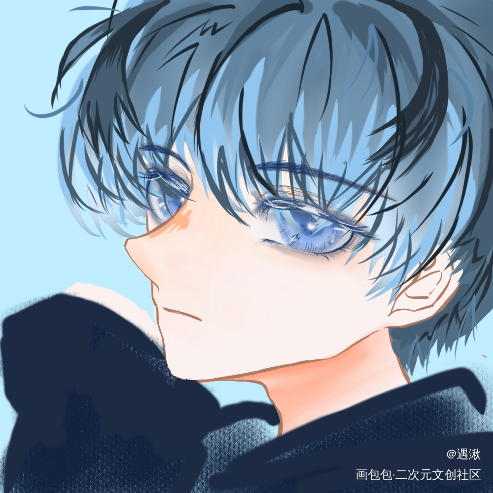 _平涂头像约稿板绘绘画作品