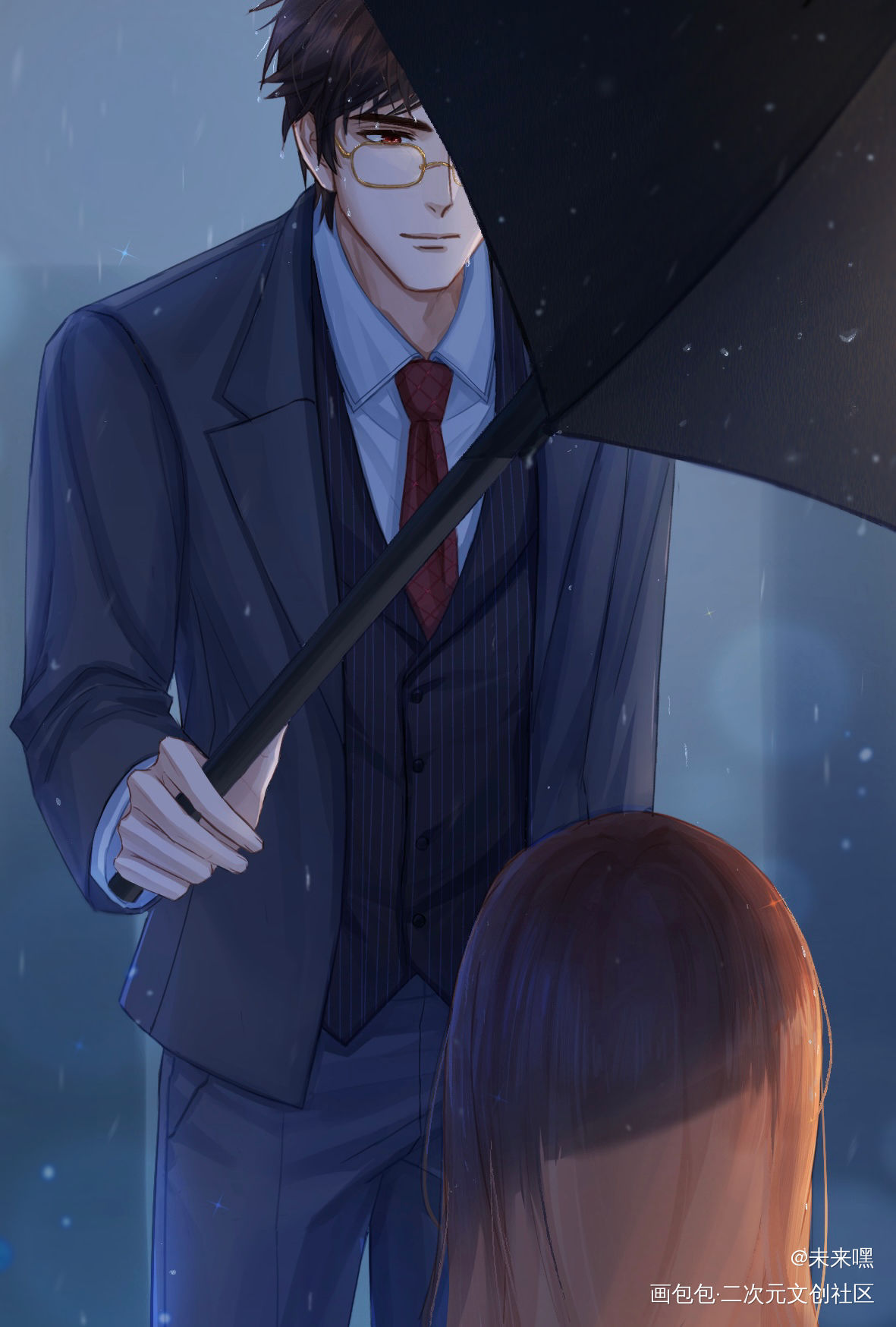 _光与夜之恋陆沉绘画作品