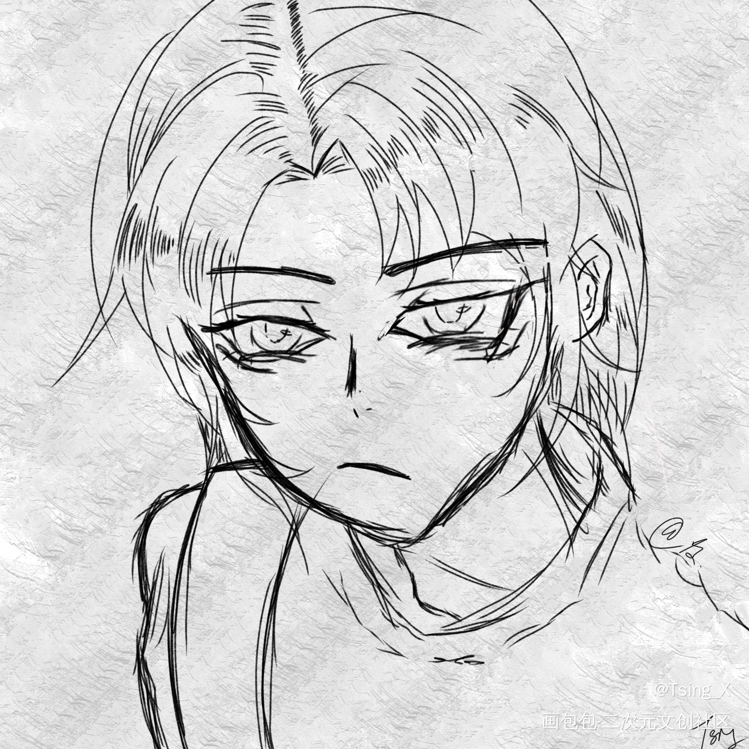 小菜鸡摸鱼的xqgg～_我只喜欢你的人设夏习清指绘绘画作品
