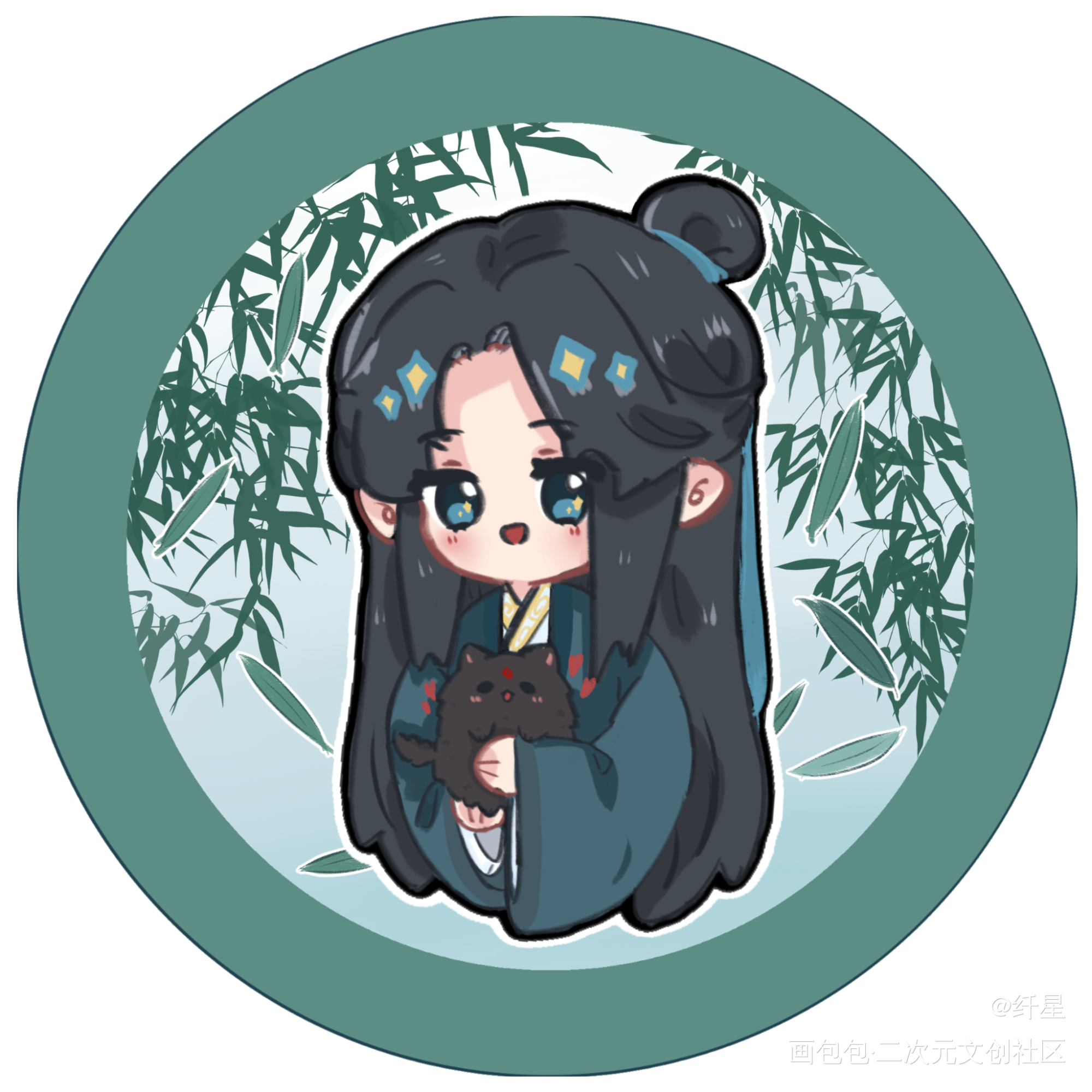 _人渣反派自救系统沈清秋Q版绘画作品