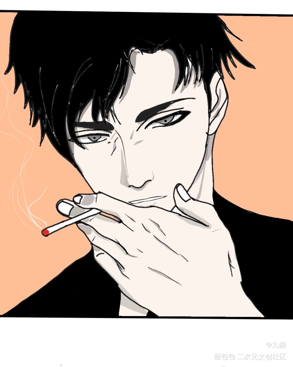 简哥事后烟～(⌒▽⌒）_你却爱着一个傻逼188男团简隋英平涂摸鱼板绘绘画作品