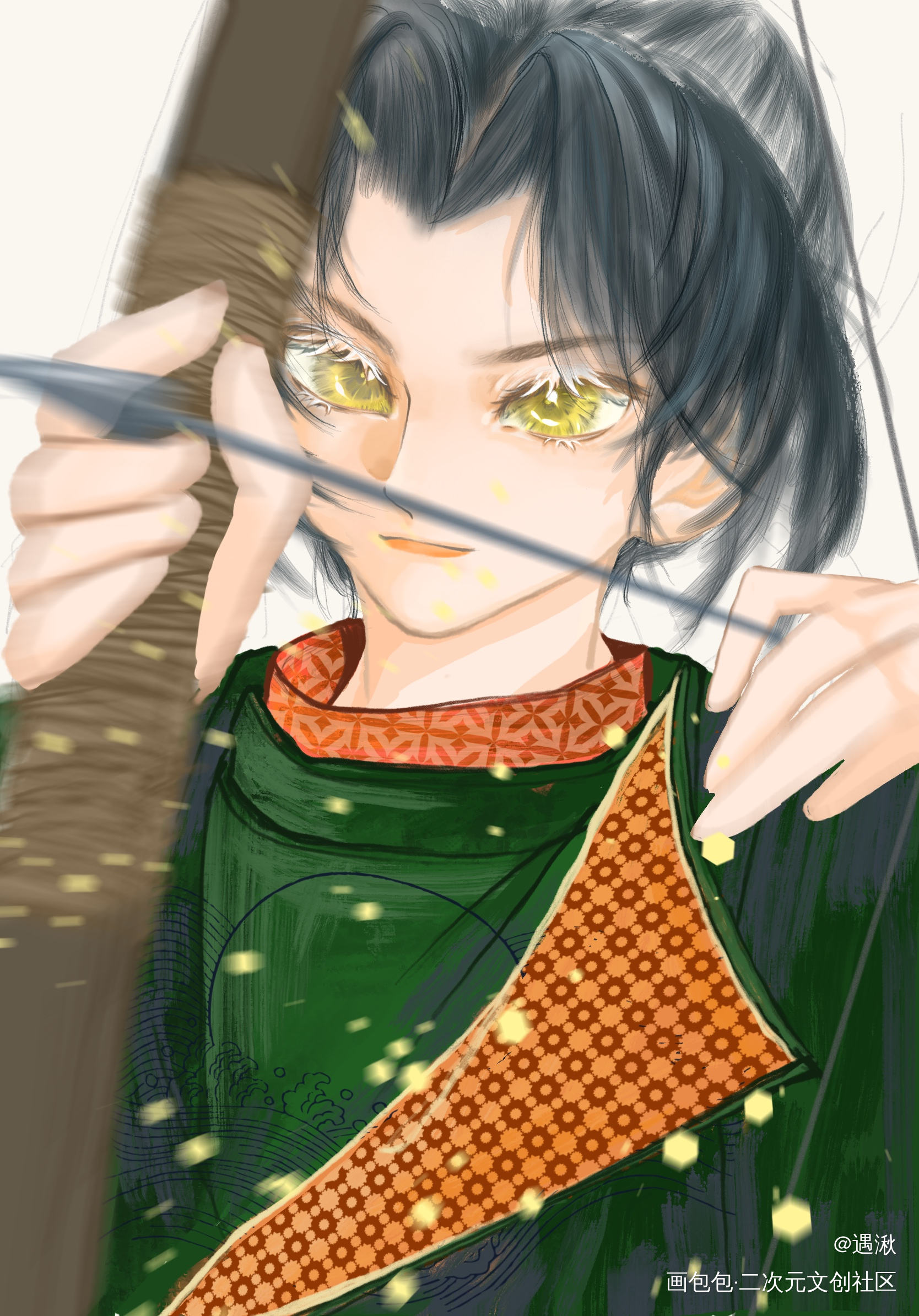 _古风平涂头像约稿板绘绘画作品