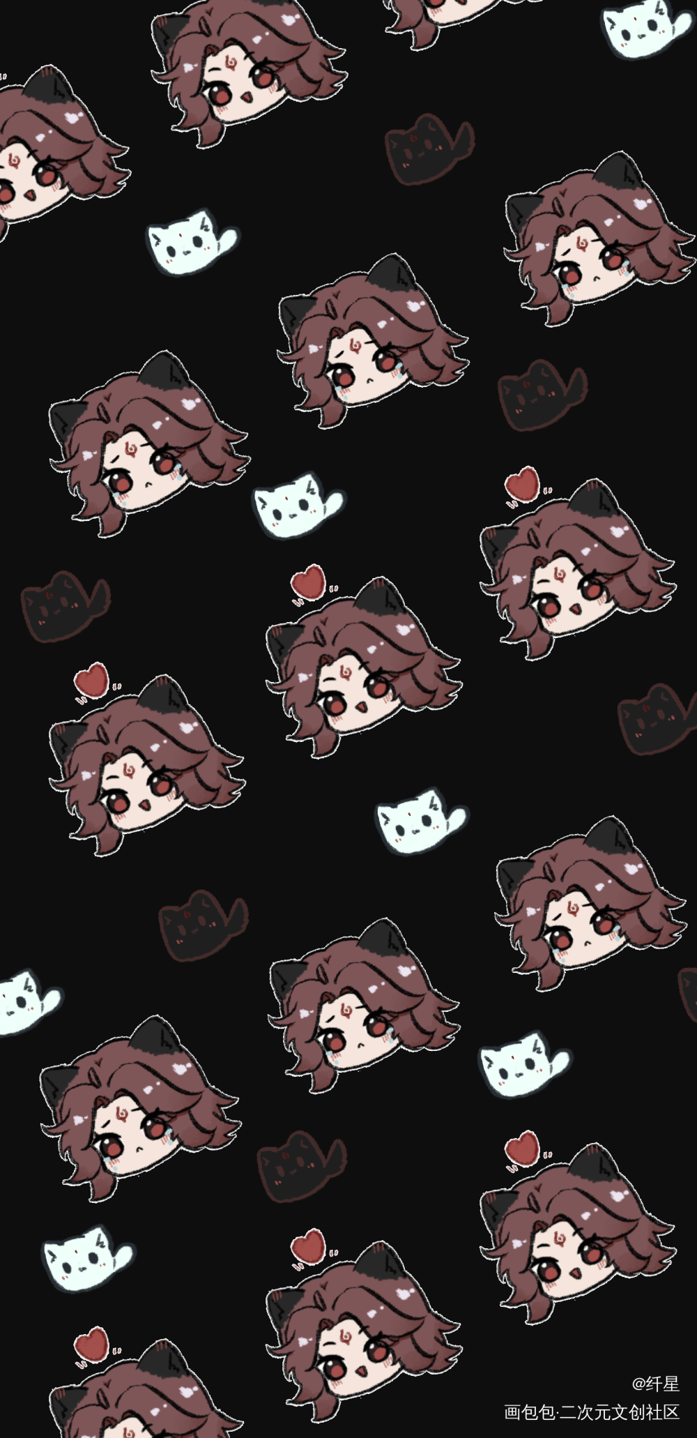 _人渣反派自救系统洛冰河Q版绘画作品