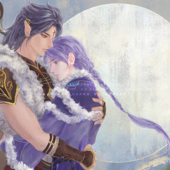 天宝伏妖录狼鹿陆许莫日根绘画作品