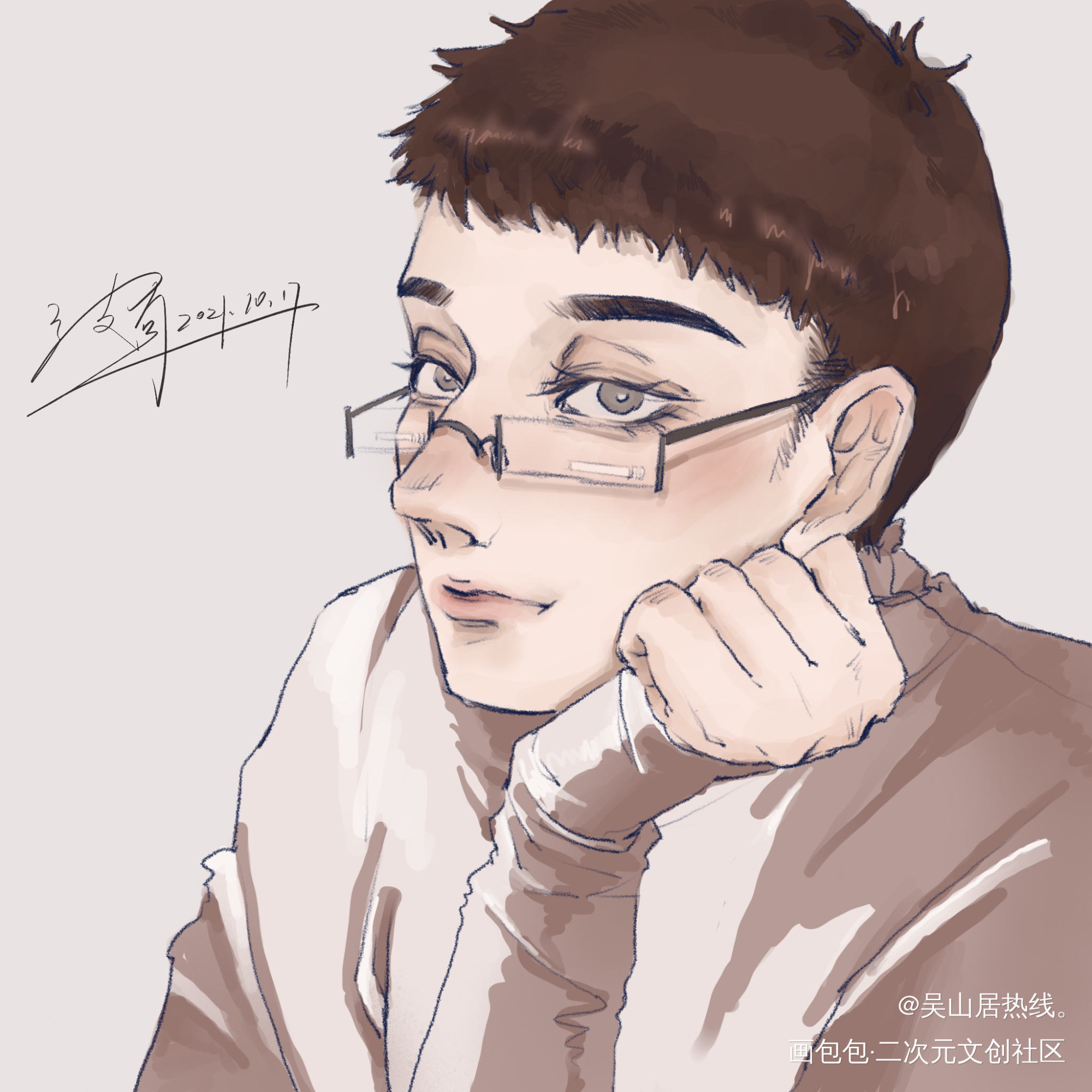 盗笔摸鱼图集_盗墓笔记黎簇吴邪厚涂平涂绘画作品