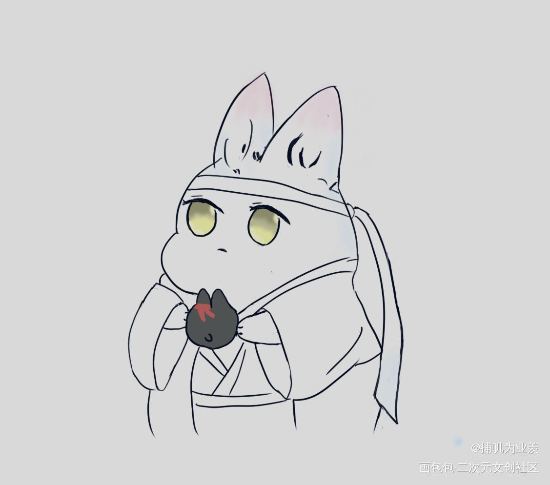 小兔叽你手上抱的什么宝贝呀_魔道祖师忘羡绘画作品