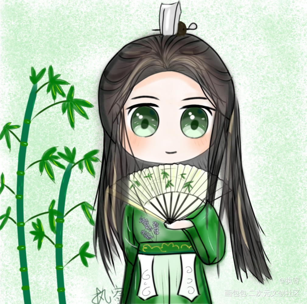 沈劳斯_人渣反派自救系统沈清秋Q版绘画作品