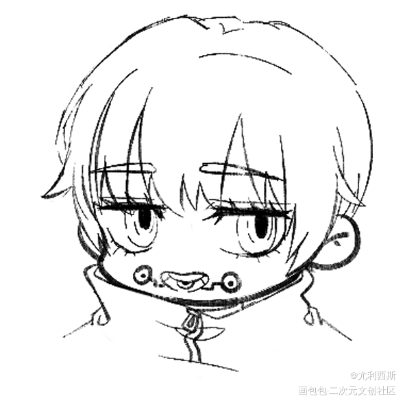狗卷棘生日快乐！_咒术回战狗卷棘平涂同人板绘绘画绘画作品