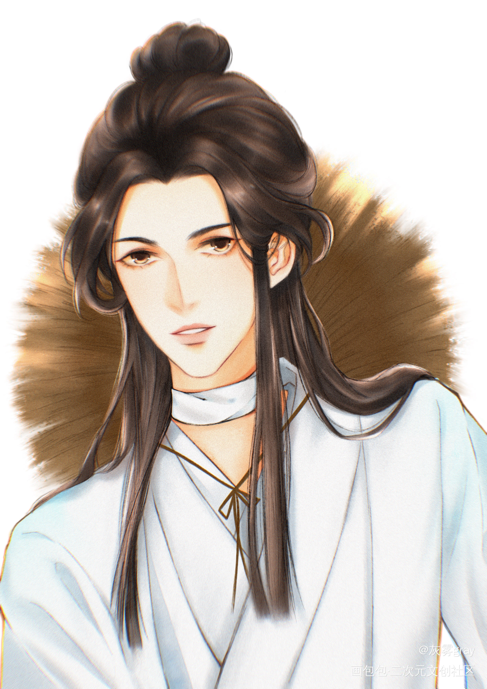 太子殿下_天官赐福花怜古风绘画作品