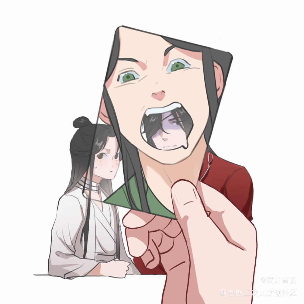 哥哥，等我一下_天官赐福花怜平涂绘画作品