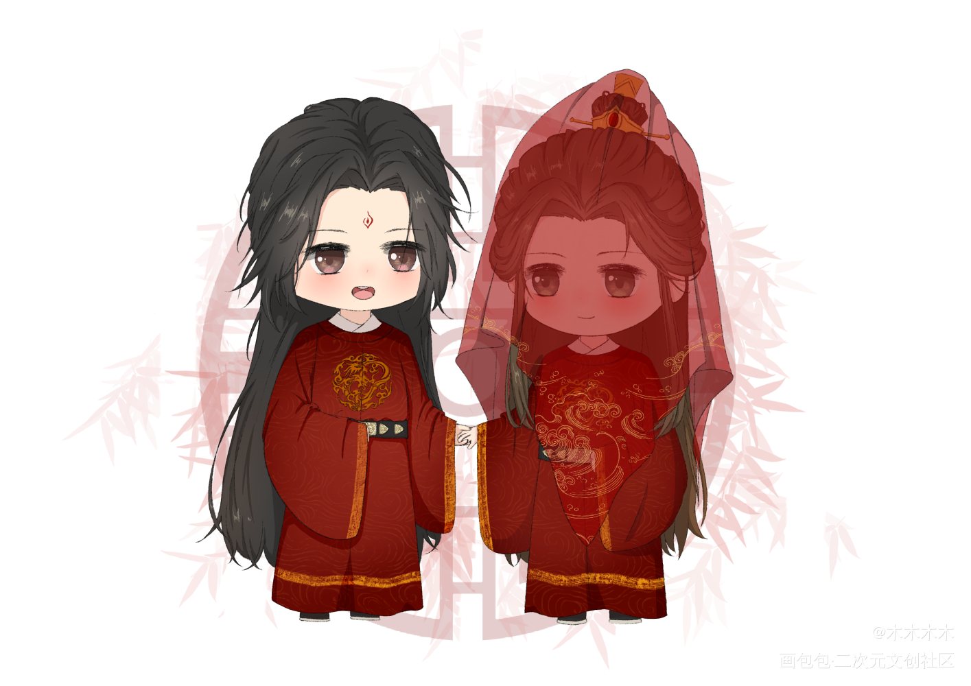 冰秋_人渣反派自救系统魔道祖师冰秋Q版绘画作品
