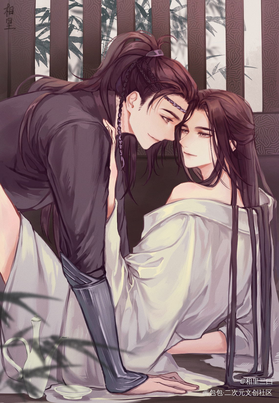 策舟贴贴_将进酒绘画作品