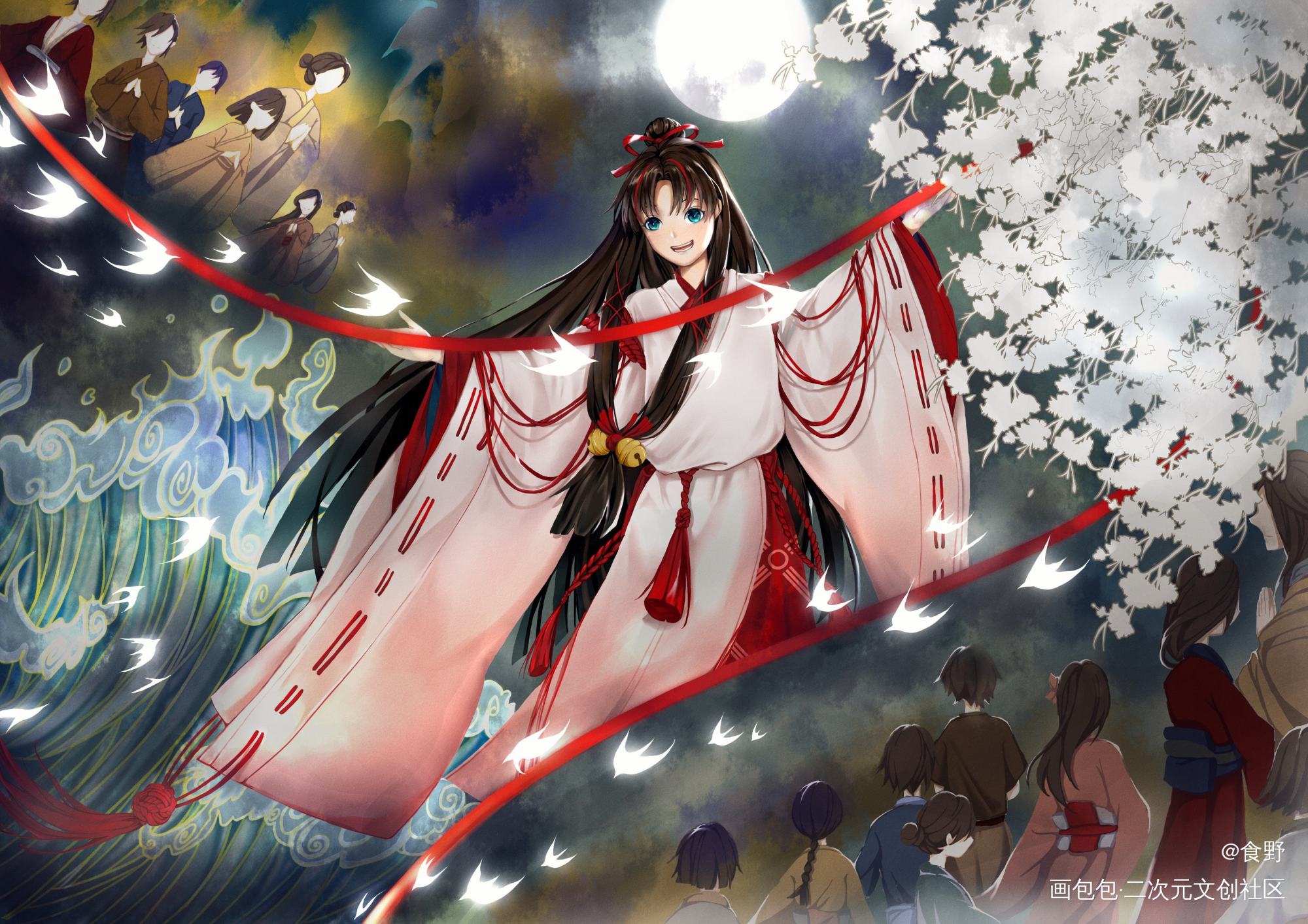 是缘结神哒！_阴阳师手绘日系绘画作品