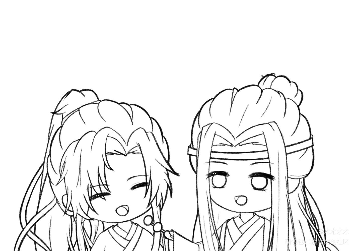 魔道祖师画画图片q版图片