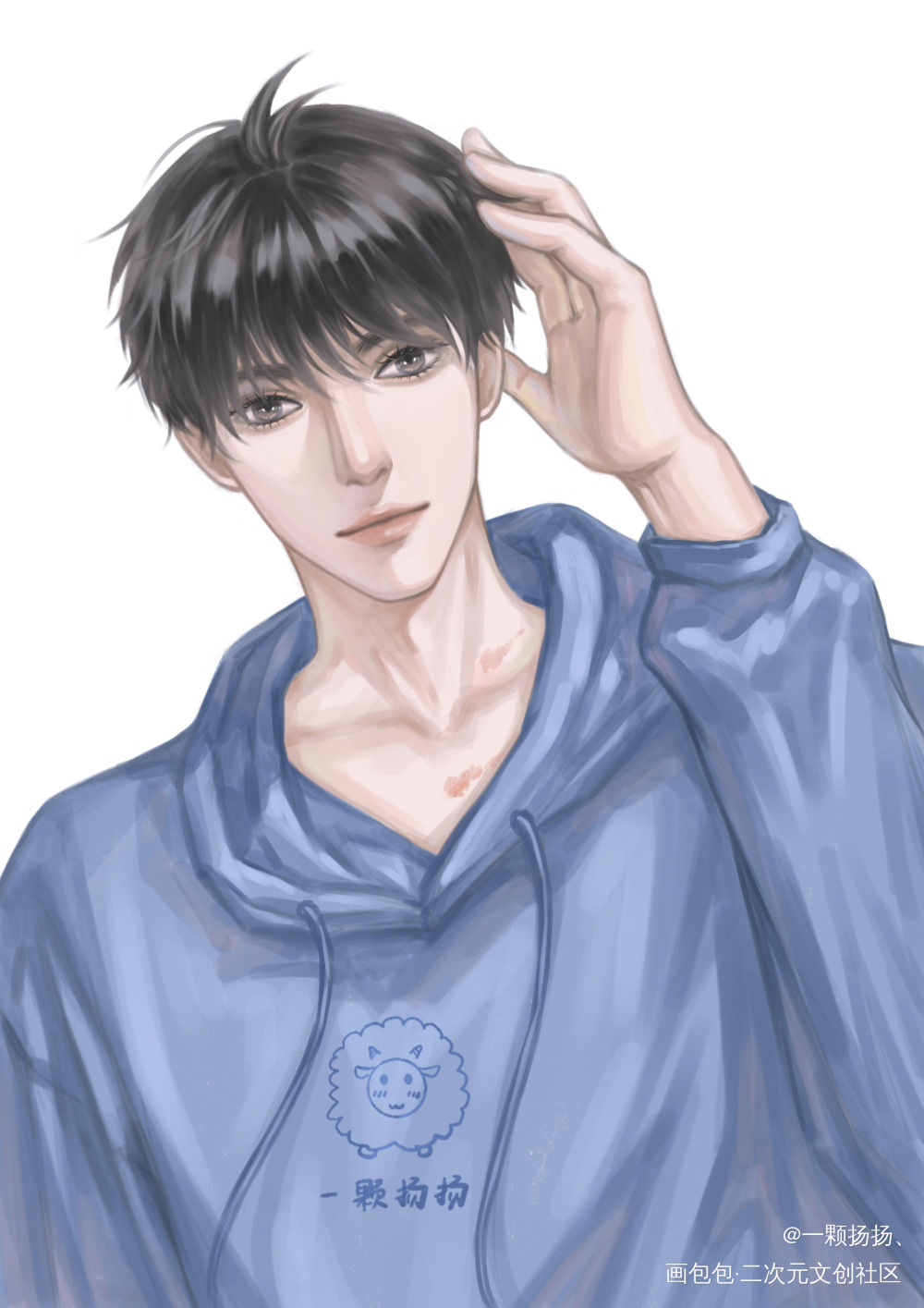 校草对你说晚安_你却爱着一个傻逼188男团李玉绘画作品