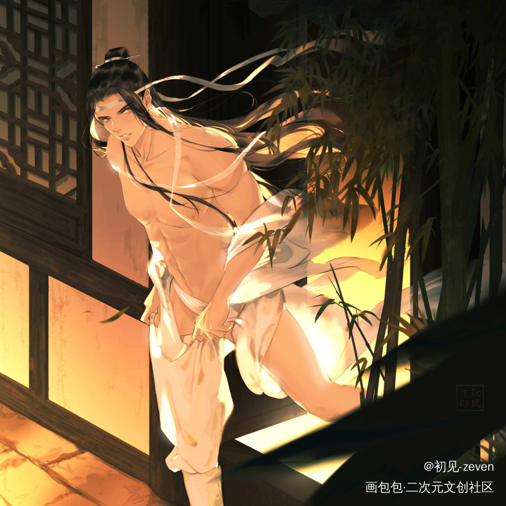 羡羡约稿_魔道祖师忘羡绘画作品